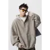 Sudadera con Capucha de Punto Grueso a Rayas Suelta de Invierno Unisex Versátil Casual Manga Larga Sudadera con Capucha Chaqueta Moderna