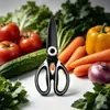 Tesoura Multifuncional Tesoura de Cozinha de Aço Inoxidável Tesoura para Churrasco Tesoura para Ossos de Frango Tesoura de Uso Pesado Tesoura para Comida de Bebê Panda