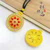 Loja de Ouro Mesmo Estilo Esmalte Dourado Antigo Cabaceira Giratória Bússola Oito Tesouros Pingente Novo Estilo Chinês Pingente Bússola de Diamante