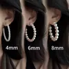 Pendientes de Perla Aurora Estilo Long-Termism Mismos que Zhong Chuxi para Mujer, Pendientes Elegantes de Celebridad de Internet, Pendientes de Estilo Nuevo, Pendientes Grandes en Forma de C