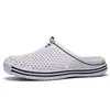 Zapatillas personalizadas de moda de verano para hombre, para exteriores, talla grande, de playa, con agujeros, puntera cerrada, de importación, zapatillas de media caña, sandalias de moda