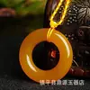 Pingente de anel de paz de calcedônia para homens e mulheres, anel de jade ágata vermelho e verde, pingente de anel de fivela de paz em forma de rosquinha, acessório DIY