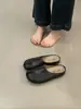 Meias-pantufas com sola grossa e bico dividido em formato de casco de ovelha para mulheres 2026 Novidade Primavera e Verão Mule Slip-On Sandálias de Casco de Porco