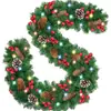Decoraciones Navideñas Guirnalda de Bolas de Colores 2.7m Encriptada Vid de Árbol Colgante para Escaleras Diseño de Escena para Centro Comercial Hotel