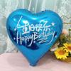 Globo de Película de Aluminio en Forma de Corazón de 18 pulgadas Feliz Cumpleaños Decoración de Escena para Fiesta de Primer Cumpleaños Infantil Globo de Amor