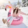 Em estoque Material de PVC fotografia de modelagem boa aparência cor brilhante flamingo rosa boia de neve