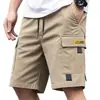 Shorts masculinos de verão tamanho europeu transfronteiriço, calças cargo multi-bolsos da moda, shorts de praia da moda estilo coreano