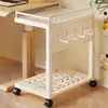 Soporte para torre de computadora para sala de juegos, base móvil multicapa para gabinete, estante de almacenamiento, carrito de piso para debajo del escritorio del hogar
