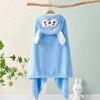 Poncho Infantil de Fleece Coral de Alta Densidade Atacado, Toalha Manta com Capuz para Bebê Macia e Absorvente, Dropshipping Disponível