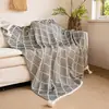 Manta para Sofá Estilo Insulano Casual Multifuncional Siesta Oficina Manta de Tiro Transpirable Cálida Todas las Estaciones Manta de Pie de Cama
