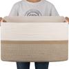 Cesto para Ropa Sucia de Cuerda de Algodón Estilo Europeo Cesto Grande para Ropa Sucia para el Hogar Cesto de Almacenamiento para Artículos Varios Dormitorio Cesto de Almacenamiento para Juguetes de Bebé