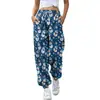 2024 Novo Calça Esportiva Casual Solta com Estampa Digital de Natal Europeia e Americana Transfronteiriça Calça Casual Feminina de Comércio Exterior
