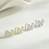 Pendientes de Plata S925 con Circonita de Mariposa Pendientes Lujo Ligero Temperamento Pequeños Alta Calidad Versátiles Exquisitos Moda Mujer