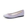 Bailarinas de piel de oveja con lazo, mismo estilo de blogger, otoño 2026, punta redonda, piel genuina, corte bajo, talla de mujer 41, talla grande