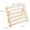 Estante de Madera Maciza para Hilo de Coser para Hilo de Bobina Hilo de Jade Hilo de Cáñamo Hilo de Cristal Almacenamiento Montado en Pared para el Hogar Estante para Carretes
