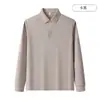 Camisa Polo de Nailon 220g Manga Larga Cuello Solapa Elegante Ropa de Trabajo Corporativa Empresarial Logo Personalizado 7A Ropa de Trabajo Antibacteriana