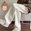 Calças de Veludo Cotelê para Homem Outono e Inverno 2026 Esportivas de Alta Qualidade Tamanho Grande Calças de Moletom Chenille Retas de Perna Larga