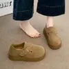 Zapatos Birkenstock de cuero suave, de suela gruesa y cobertura total para mujer, nuevo modelo otoño 2026, mocasines slip-on que aumentan la altura con suelas suaves