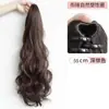 Fábrica atacado de comprimento médio cacheado cabelo rabo de cavalo peruca renda-up grande onda artificial cabelo baixo rabo de cavalo alta gravata rabo de cavalo geração de cabelo