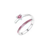 Anillo de amor de circonitas coloridas para mujer, estilo INS, combinación de nicho, ajuste de apertura de alta gama, moda 2023, nuevo estilo