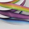 Nueva Cinta de Poliéster Arcoíris de Doble Cara de 2.5 cm con Lazo de Cinta de Color Gradiente por Transferencia Térmica para Accesorios de Ropa
