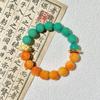 Pulsera Bodhi de Mantra de Seis Sílabas de Uva Morada Pieza Tallada Pulsera de Juego Cuentas Budistas Cuentas de Oración Estilo Chino Pulsera de Danza del León Venta al por Mayor