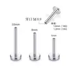 Varilla para Uñas de Labio con Diente Interno de Acero Inoxidable 1.0-1.2mm (14G/16G) Joyería y Accesorios para Piercings de Oreja, Uña y Lengua con Rosca Interna