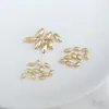 Cuentas de Forma de Arroz Chapadas en Oro de 14K que Conservan el Color, Patrón de Melón, Cuentas de Mijo, Cuentas de Oliva, Cuentas Sueltas Hechas a Mano, Accesorios para Joyería de Pulseras de Hilo DIY