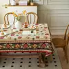 Nova Toalha de Mesa Retangular para Mesa de Jantar e Mesa de Centro, Jacquard Tingido Algodão e Poliéster, Estilo Retro Americano, Natal, Árvore de Natal