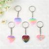 Llavero de resina japonesa y coreana con degradado de amor, colgante para bolso, producto terminado