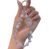 Cadena Avanzada para Teléfono Móvil con Elemento de Corona Hecha a Mano Cadena Corta Rosa Cristalina Cuerda Colgante para Teléfono Móvil Decoración para Colgar en Bolsos Nuevo
