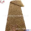 Malla bordada con cuentas de ancho completo, base bordada con lentejuelas, patrón de planta, encaje de malla teñida, vestido con cola, tela de encaje para boda