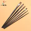 Yihuale Pincel de Tinta a Óleo com Ponta Plana de Pelo de Chinchila Personalizado Fabricante de Pincel de Tinta a Óleo Acrílica com Pelo de Chinchila Personalizado