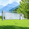 Acero Galvanizado Puerta Colgante Corredera Puerta Corredera Patio Fábrica Puerta de Inducción Puerta Telescópica Eléctrica Fabricante Puerta de Aleación de Aluminio