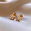Pendientes de Perla con Lazo de Zirconia Estilo Coreano Lujo Accesible Pendientes de Gama Alta Diseño de Moda Pendientes de Nicho para Mujer