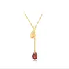 Collar Francés Retro Gota de Agua Brillante Zirconita Flash Ultra Fino para Mujer Lujo Ligero Nicho Gama Alta Cadena para Clavícula Apilada Accesorios