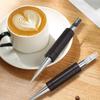 Acero inoxidable café Guirnalda aguja tallada aguja barra de mostrador con asiento de madera Ébano mango de madera grueso aguja de ganchillo electrodoméstico de café