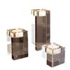 Ornamentos Esculpidos em 3D para Interior de Carro Venda Direta Castiçal de Cristal Velas de Presente Display com Luz de Vela Bola de Cristal Cristal Branco Moderno Simples