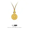 Nuevo estilo chino tienda antigua con diamantes completos seda antigua fase hueca colgante Buda collar de cuerda de oro arena venta al por mayor