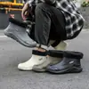 Botas de Lluvia de Moda para Acampar, Senderismo, Vadear - para Hombre, con Acolchado de Algodón para Calidez, Zapatos de Lluvia para Viaje Diario en Todas las Estaciones, Impermeables, Antideslizantes, Resistentes al Desgaste, de Goma