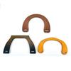 Suministro directo de fábrica grande madera maciza gruesa tipo abierto mango de madera accesorios de bolsa tejida diy brazo de madera