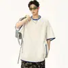 Camiseta deportiva de manga corta transpirable de secado rápido para hombre, nuevo diseño holgado estilo americano de verano 2026, camiseta de media manga