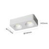 Spots quadrados ultrafinos de quatro cabeças de espectro total, montagem aparente, iluminação simples para sala de estar, luzes LED tipo balde com anti-reflexo profundo