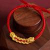 Pulsera collar de moneda de los cinco emperadores tallada estilo antiguo zodiaco año del dragón nuevo traje de joyería de oro amarillo al por mayor