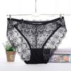 Estilo francês Sexy Lace Underwear Feminino Cintura Média Arco Respirável Puro Algodão Virilha Hip Lifter Menina Estudante Traceless Briefs