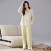 Pijama Antibacterial 7A para Mujer Antiácaros Primavera y Otoño Algodón Puro Manga Larga Pantalones 2024 Traje Nuevo Ropa para el Hogar Primavera y Otoño