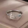 Anillo Familiar Estilo Chino para Mujer, Nicho, Aspecto de Alta Calidad, Moderno, Sencillo, Anillo Liso, Anillo Ajustable para Dedo Índice