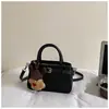 Bolsa Pequeña Retro Portátil de Comercio Exterior para Mujer Nueva Elegante de Moda para el Trabajo Versátil Cepillada de un Solo Hombro Cruzada