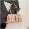 Bolso Retro Boston Tipo Almohada 2026 Verano Nueva Moda Bolso Versátil Diseño de Nicho Bolso de Mano para Viajes Diarios Hombro