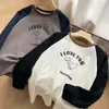 Camisetas Interiores de Algodón Puro para Niños, Camisetas de Manga Larga Bloque de Color para Niños y Niñas, Tops de Cuello Redondo para Niños de Edad Media, Ropa para Niños de Primavera y Otoño